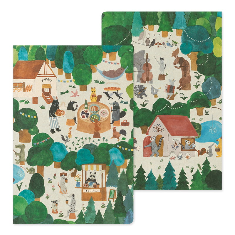 Yuru Log Notebook B6 Forest Animals