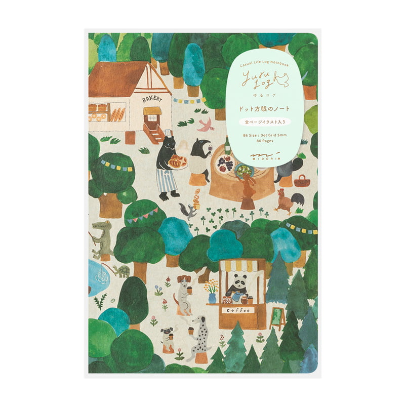 Yuru Log Notebook B6 Forest Animals