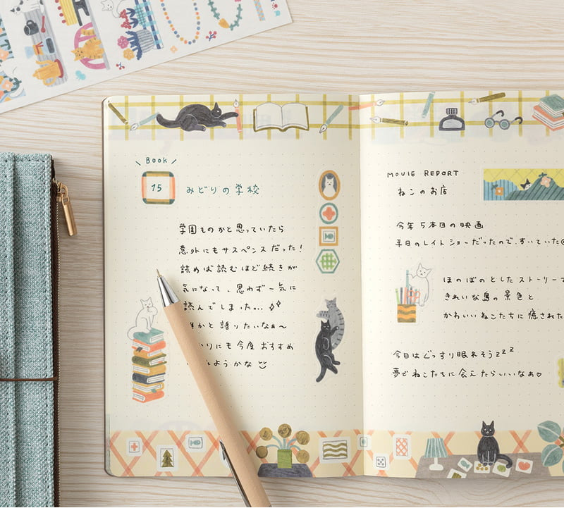 Yuru Log Notebook B6 Cat