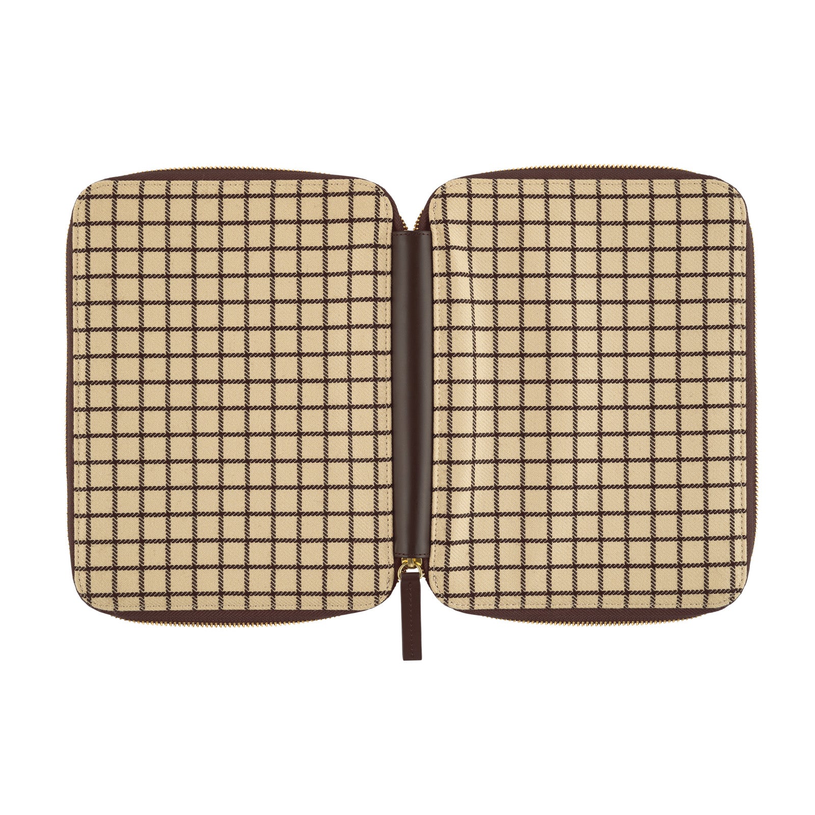 Taut Zipped (Cafe au Lait Plaid) [A5]