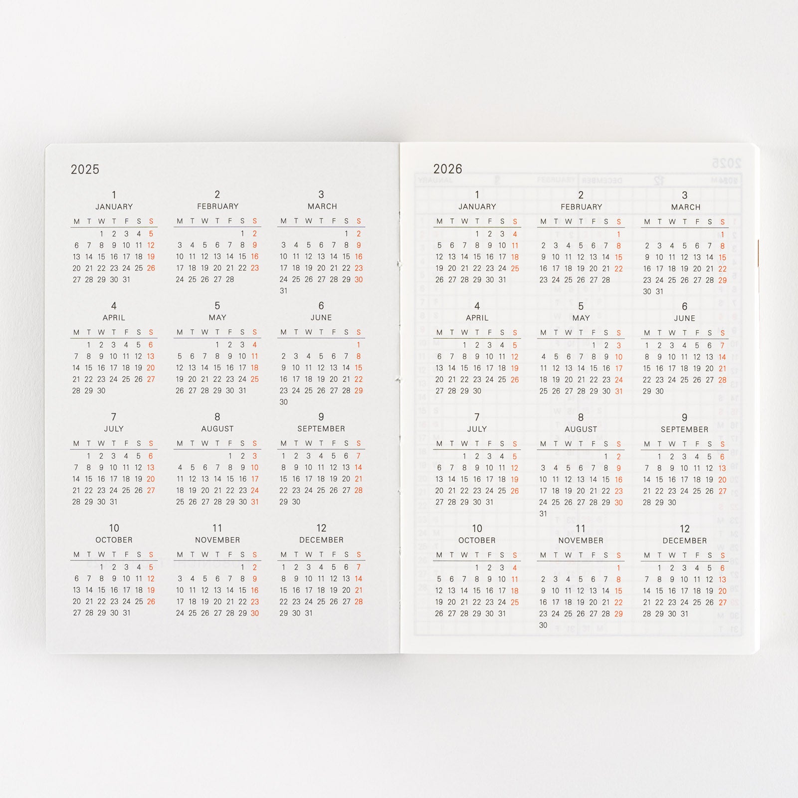 English Planner Book 2025 [A6/Jan Start/Mon Start]