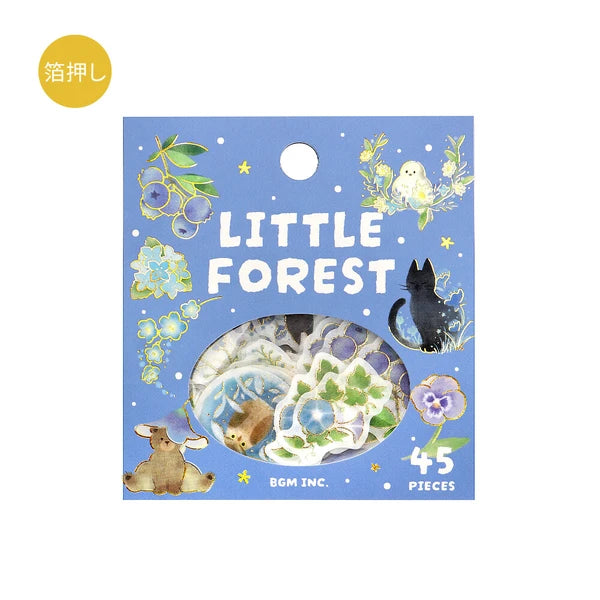 BGM 45 límmiðar í pakka - Little forest (blár pakki)