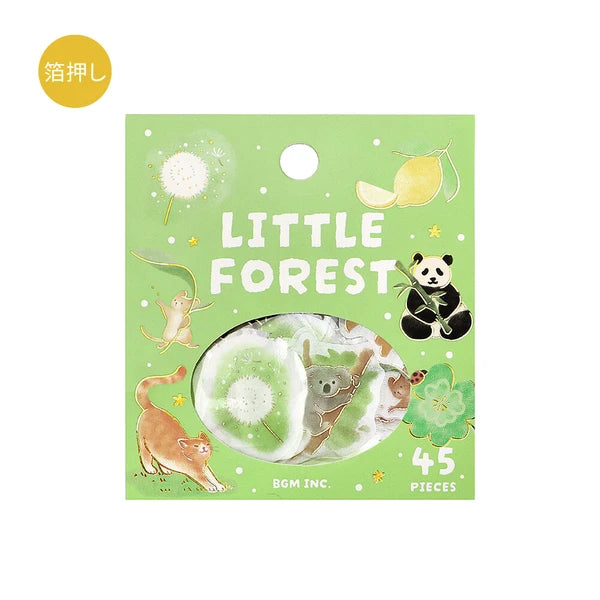 BGM 45 límmiðar í pakka - Little forest (grænn pakki)