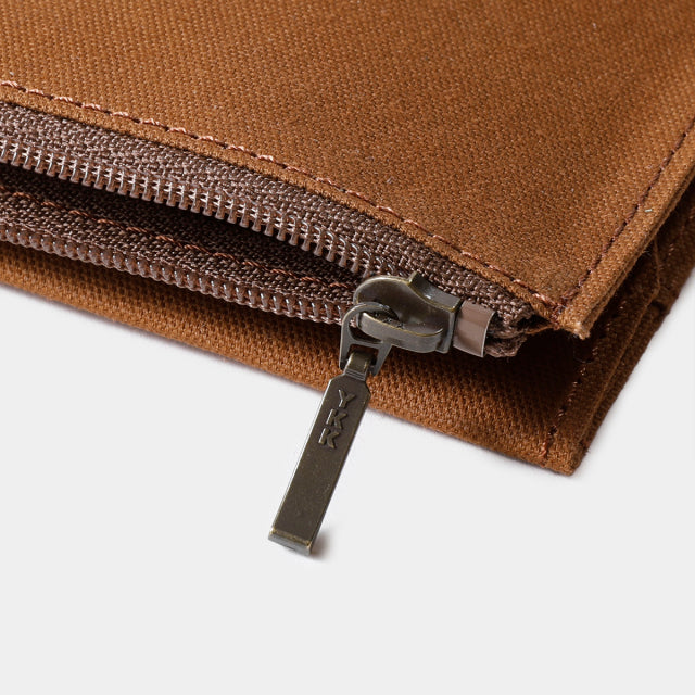 TF Traveler's Notebook Cotton Zipper Case Passport Size - BROWN