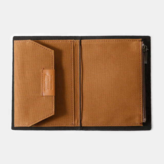 TF Traveler's Notebook Cotton Zipper Case Passport Size - BROWN