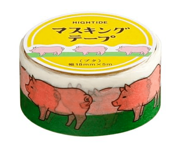 Retro Masking Tape Pig