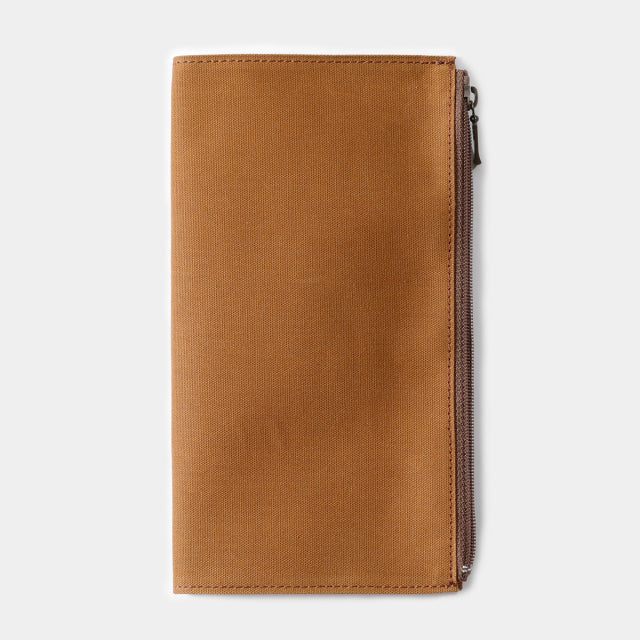 TF Traveler's Notebook Cotton Zipper Case Regular Size - BROWN