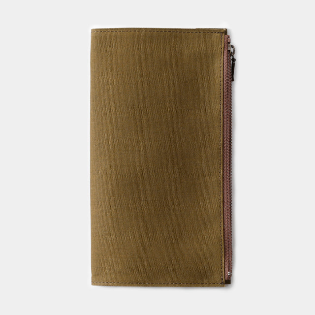 TF Traveler's Notebook Cotton Zipper Case Regular Size - OLIVE