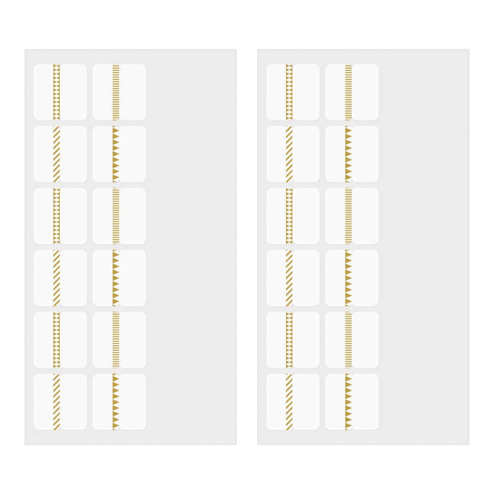 Midori Index Label Chiratto Pattern - Gold