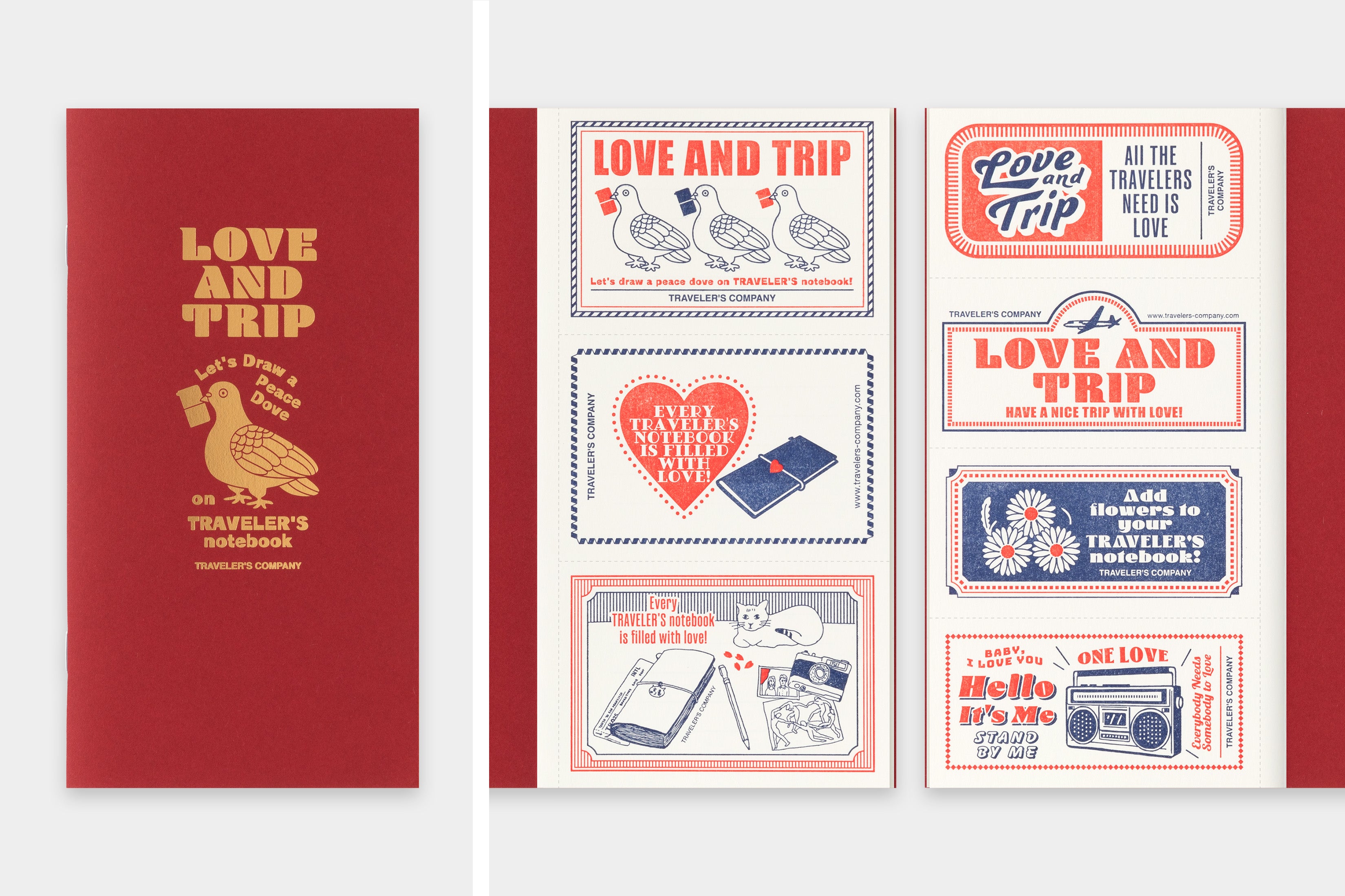 TRAVELER’S notebook Limited Refill Regular LOVE & TRIP (PRE-ORDER)