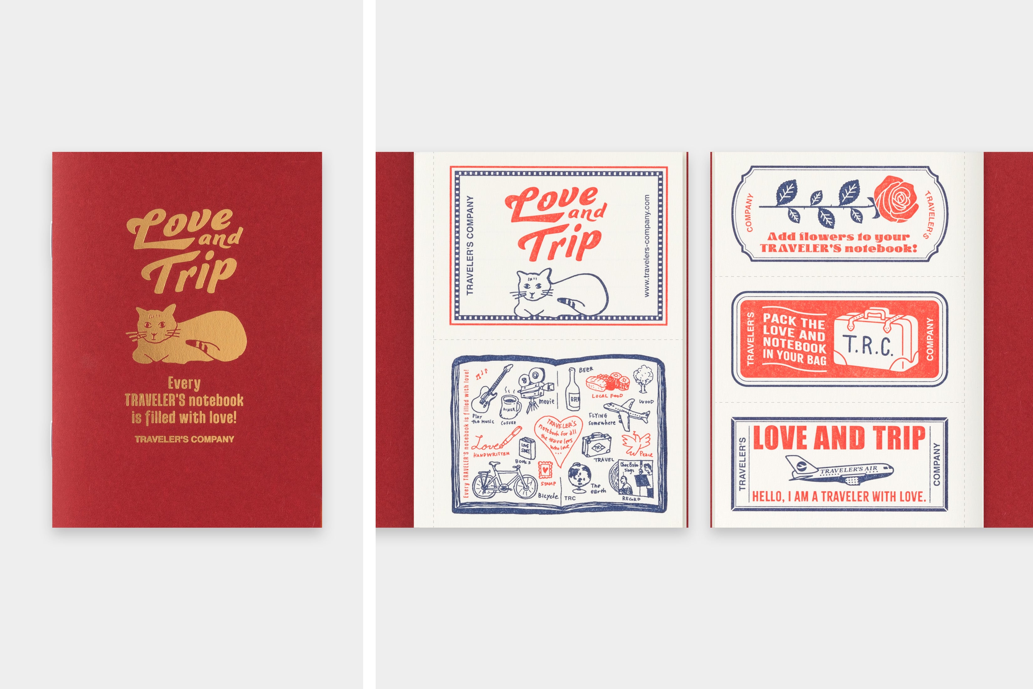 TRAVELER’S notebook Limited Refill Passport Size LOVE & TRIP (PRE-ORDER)