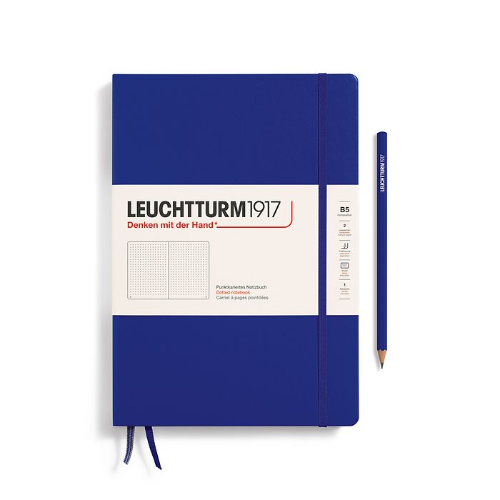 LEUCHTTURM1917 Notebook - B5 Hard Cover Ink - dotted