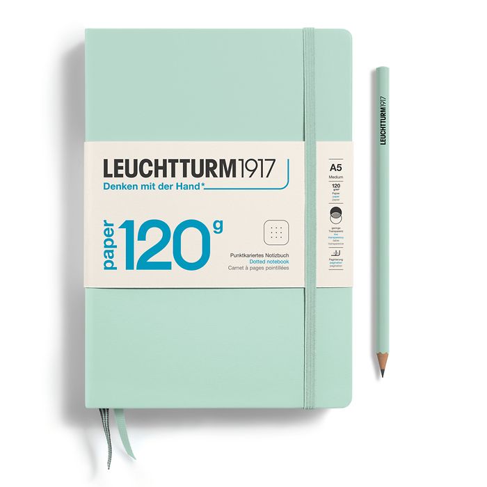 LEUCHTTURM1917 Notebook - A5 - EDITION 120 Hardcover - Mint Green (dotted)