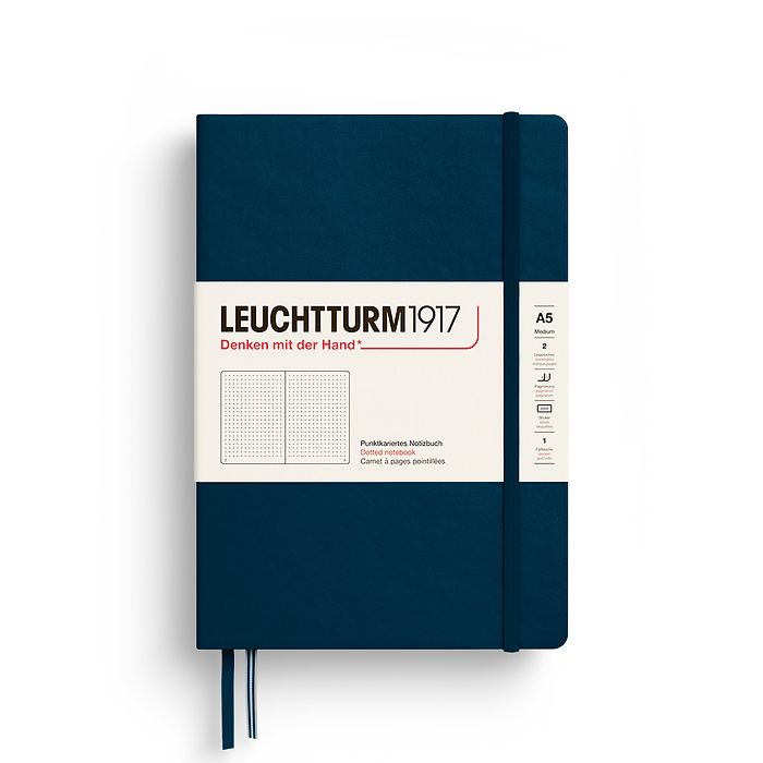 LEUCHTTURM1917 Notebook - A5 Hard Cover Deep Sea (dotted)