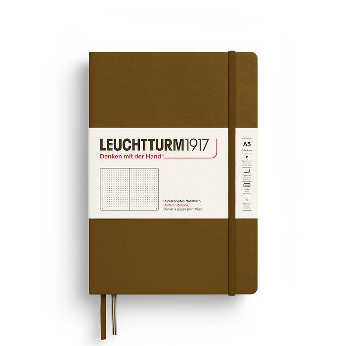 LEUCHTTURM1917 Notebook - A5 Hard Cover Spice Brown (dotted)