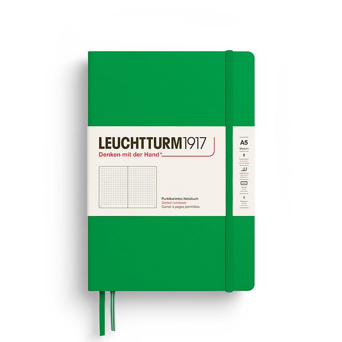 LEUCHTTURM1917 Notebook - A5 Hard Cover Spring Leaf (dotted)