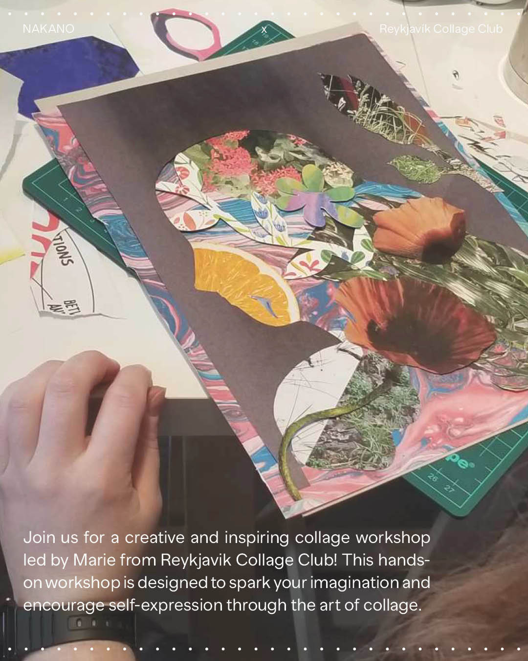 Collage Workshop with Reykjavík Collage Club 8th March 10:00-13:00