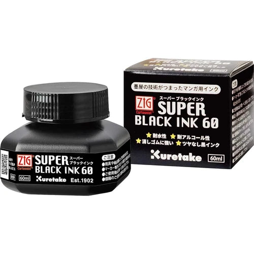 Kuretake super black comic vatnshelt blek